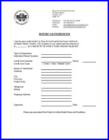 Blue Environmental Deposit Authorization Form