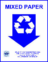Mixed Paper Recycling Sign