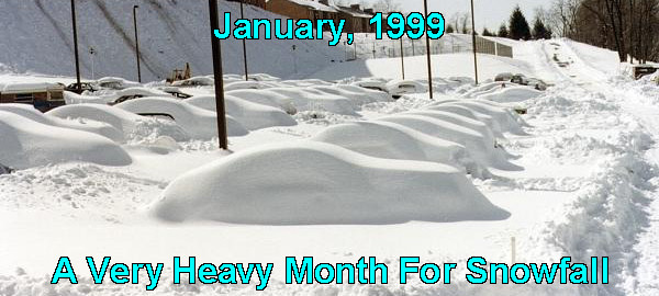 A photo of the January 1999 snowfall in Toronto, the most ever accumulated according to the city's records.