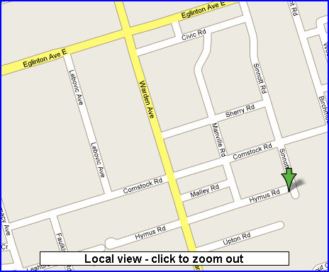 Map Showing 201 Hymus Road