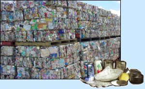 Baled Metal Cans